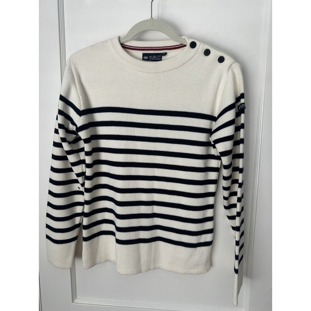 Hublot Mode Marine Striped Sweater Women's Medium French Nautical